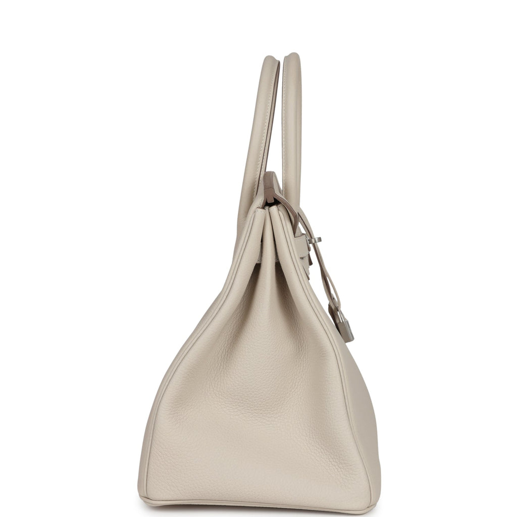 Hermes Birkin 35 Craie Togo Palladium Hardware