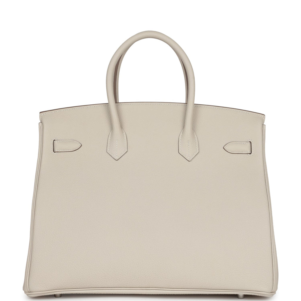 Hermes Birkin 35 Craie Togo Palladium Hardware