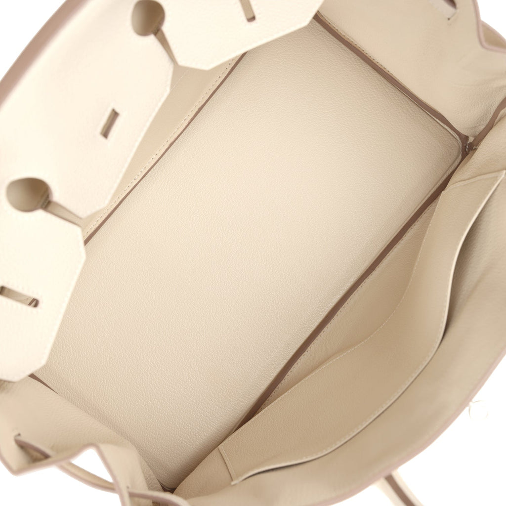 Hermes Birkin 35 Craie Togo Palladium Hardware