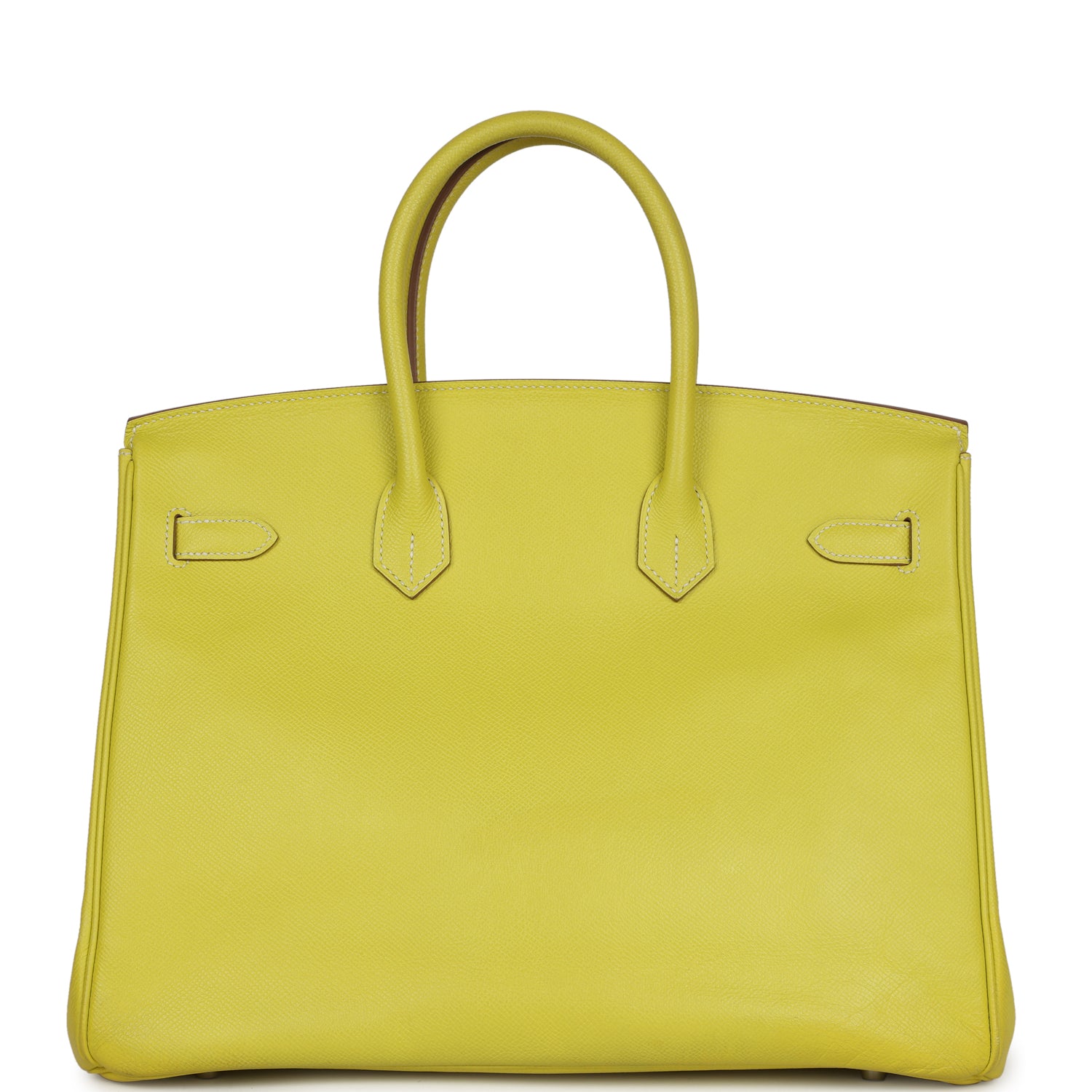 New Hermes Birkin 35 Lime Candy Epsom Palladium Hardware