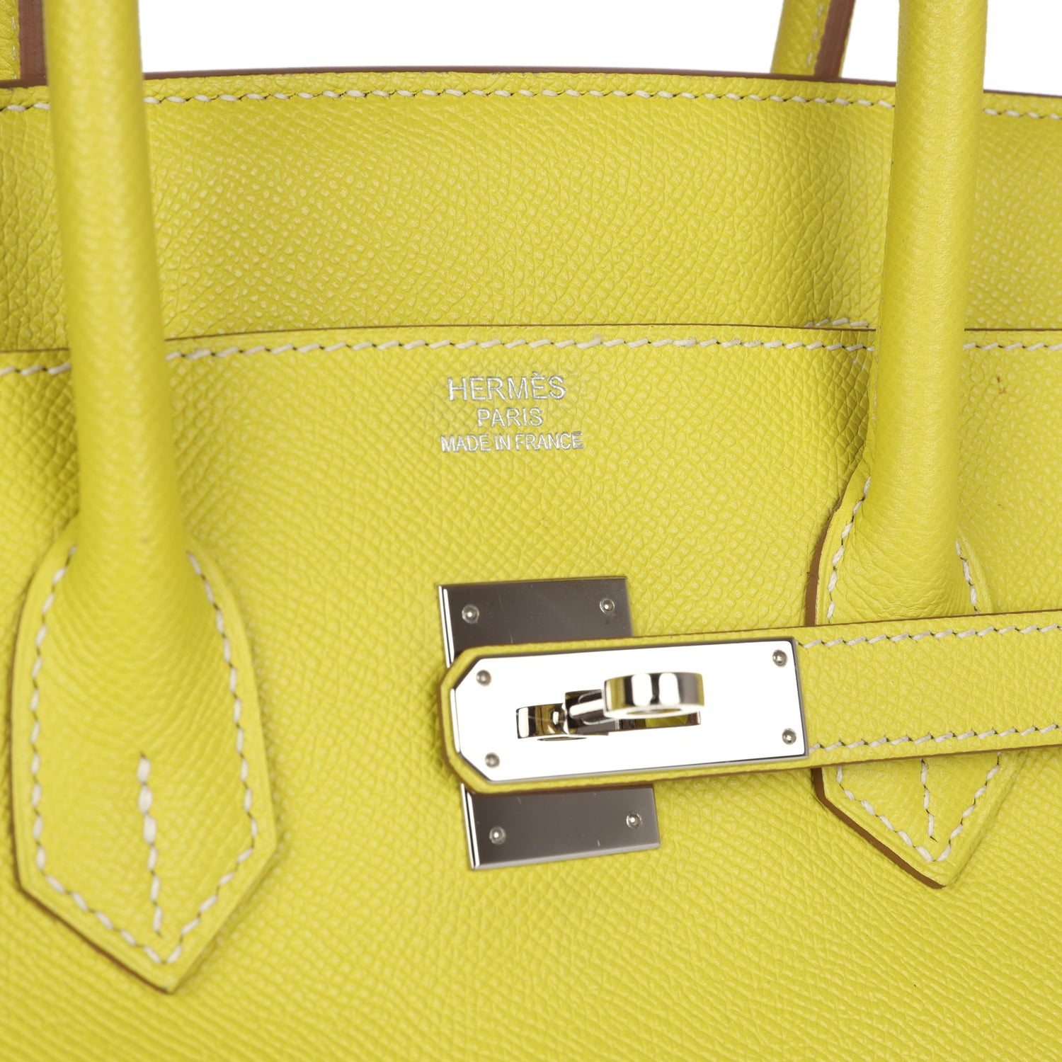 New Hermes Birkin 35 Lime Candy Epsom Palladium Hardware