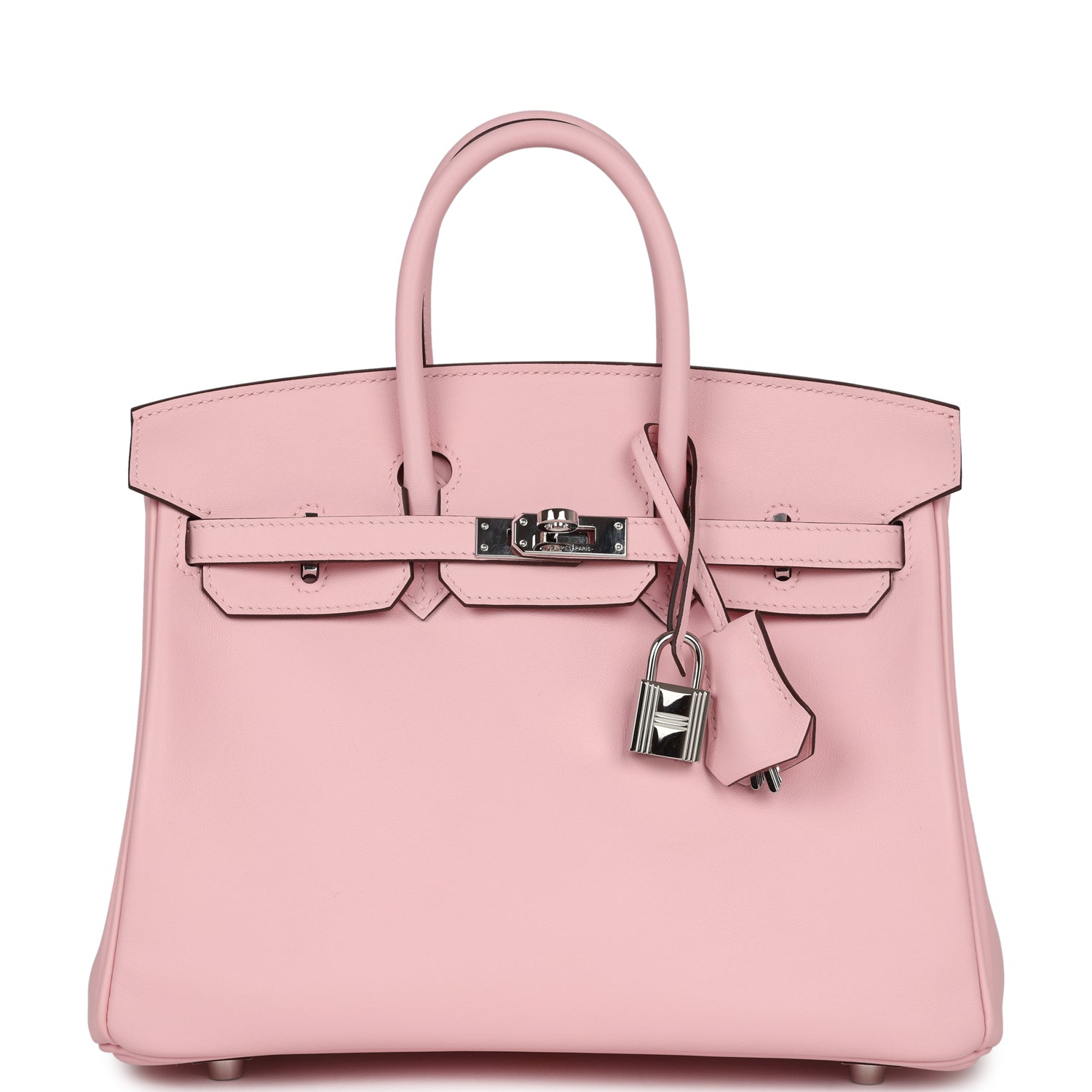 New Hermes Birkin 25 Rose Sakura Swift Palladium Hardware