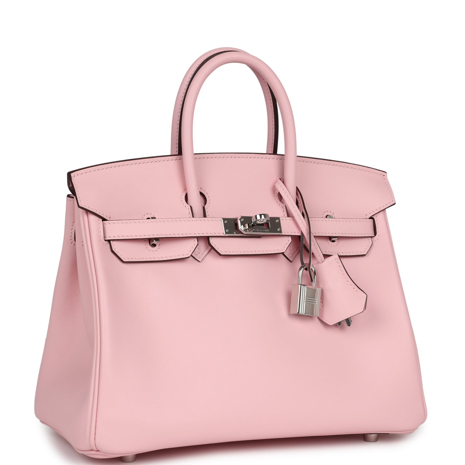New Hermes Birkin 25 Rose Sakura Swift Palladium Hardware