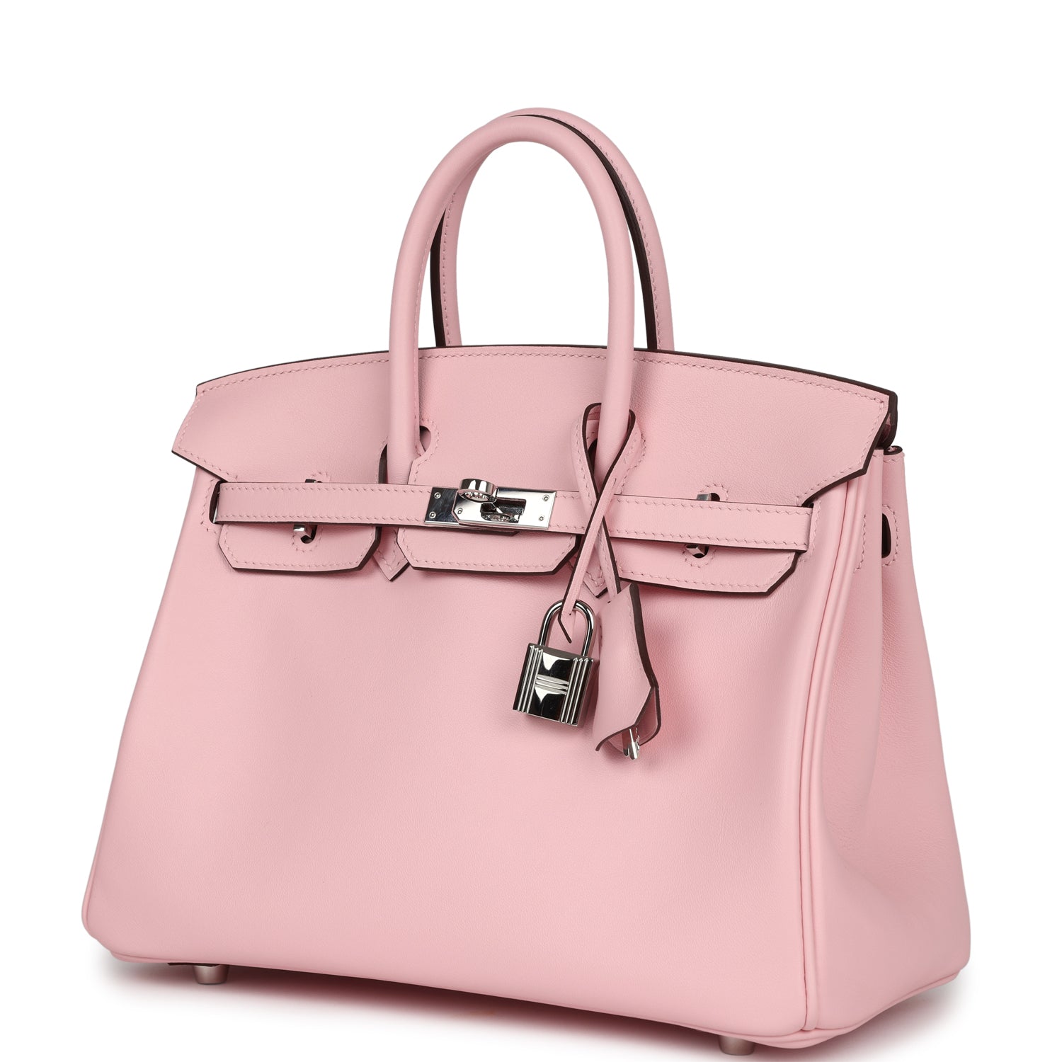 New Hermes Birkin 25 Rose Sakura Swift Palladium Hardware