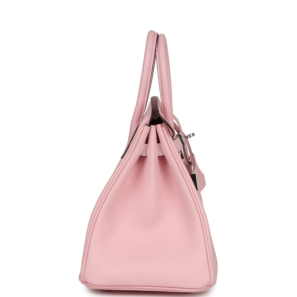 New Hermes Birkin 25 Rose Sakura Swift Palladium Hardware