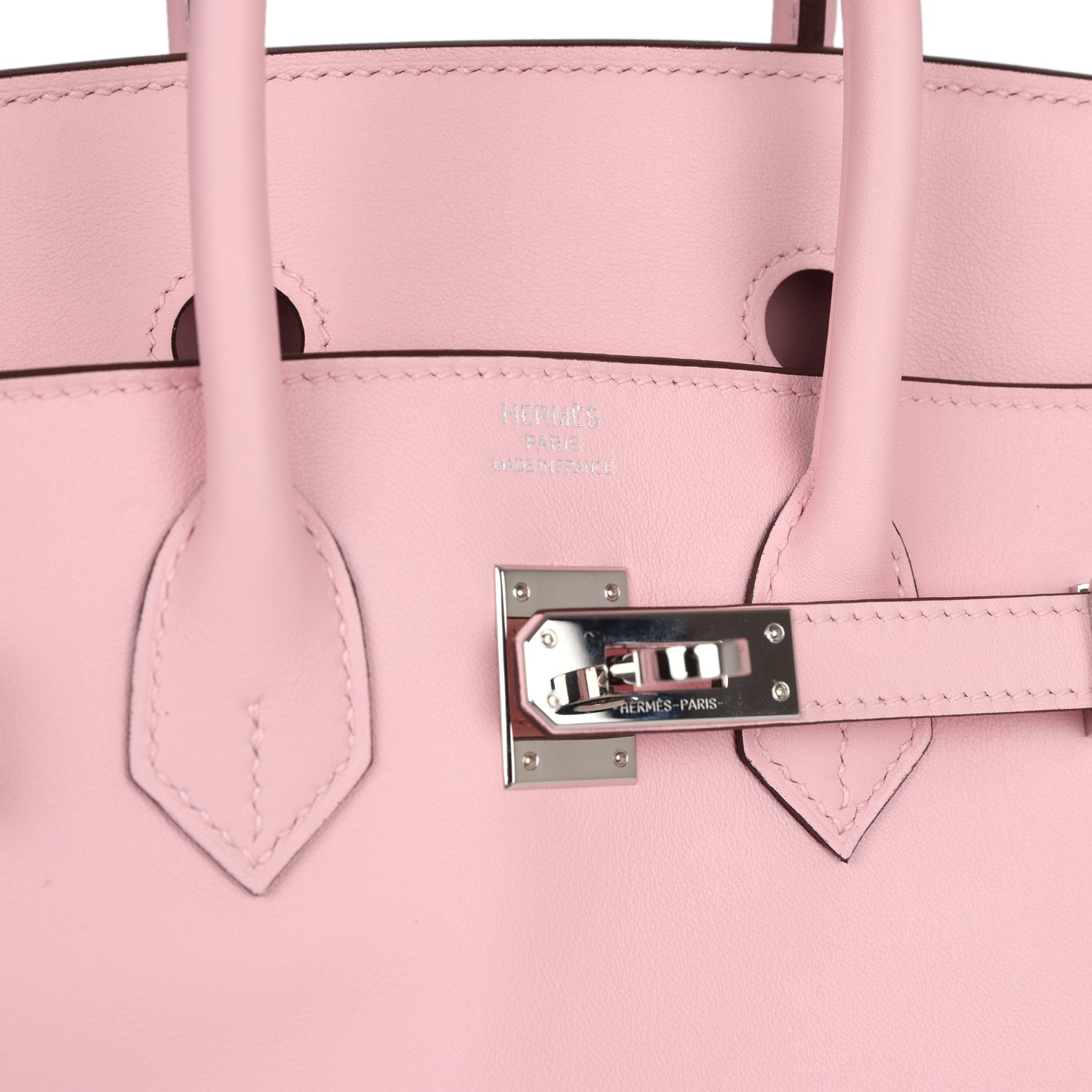 New Hermes Birkin 25 Rose Sakura Swift Palladium Hardware