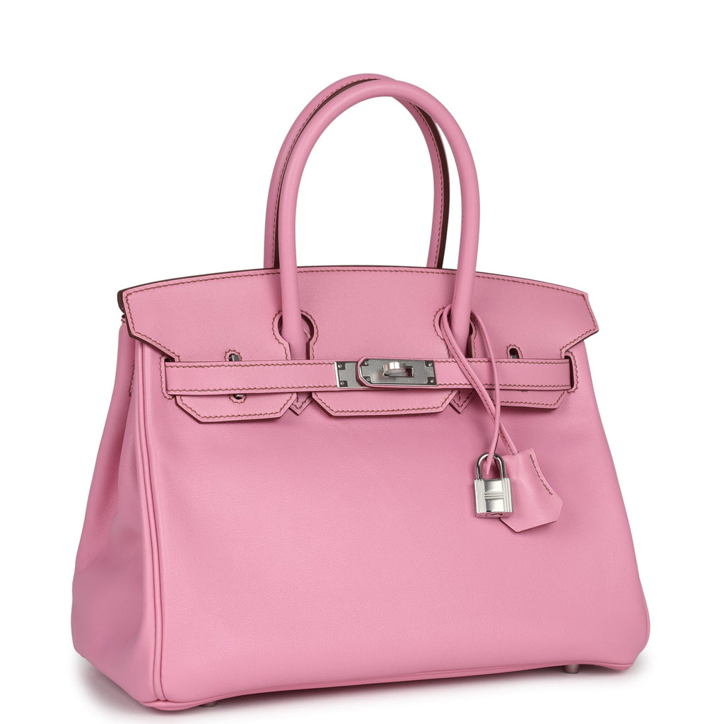 New Hermes Birkin 30 Bubblegum Swift Palladium Hardware