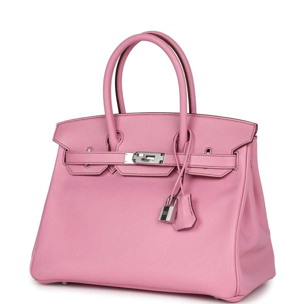 New Hermes Birkin 30 Bubblegum Swift Palladium Hardware