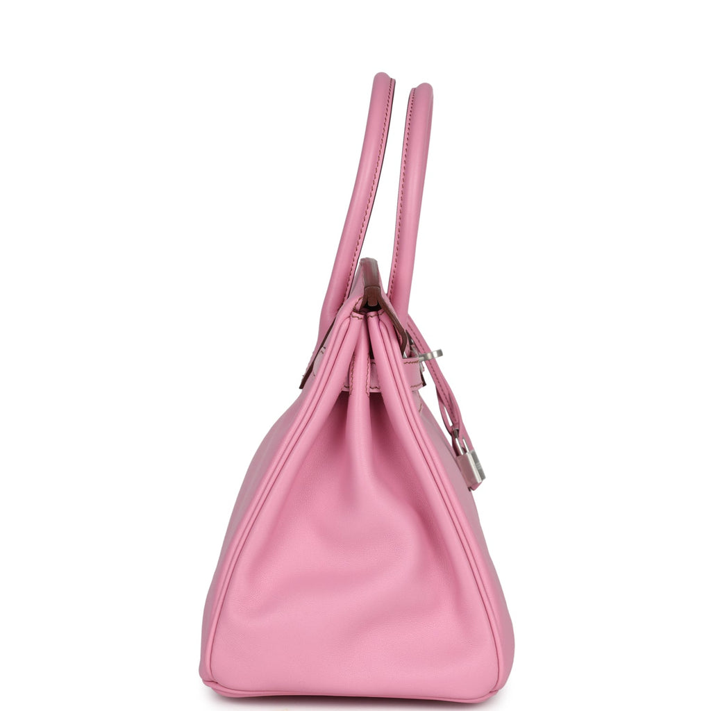 New Hermes Birkin 30 Bubblegum Swift Palladium Hardware
