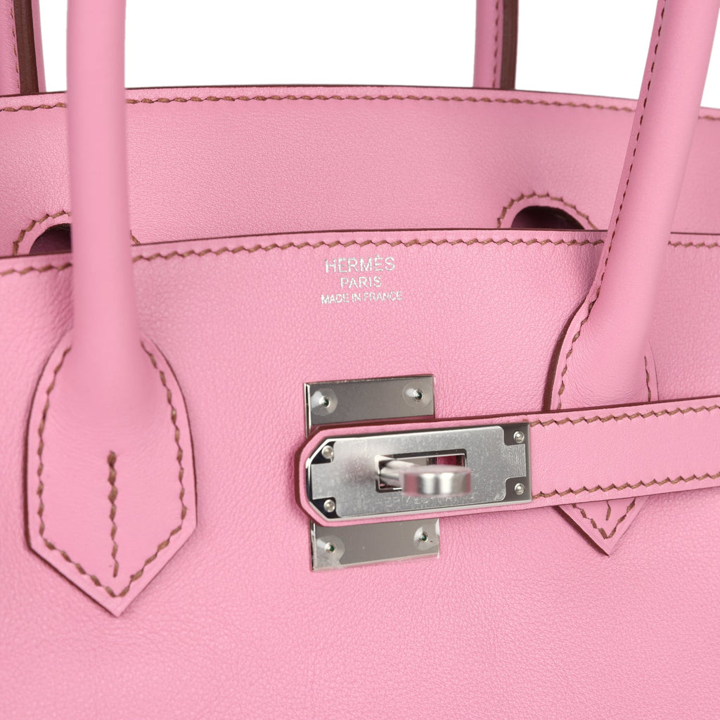 New Hermes Birkin 30 Bubblegum Swift Palladium Hardware
