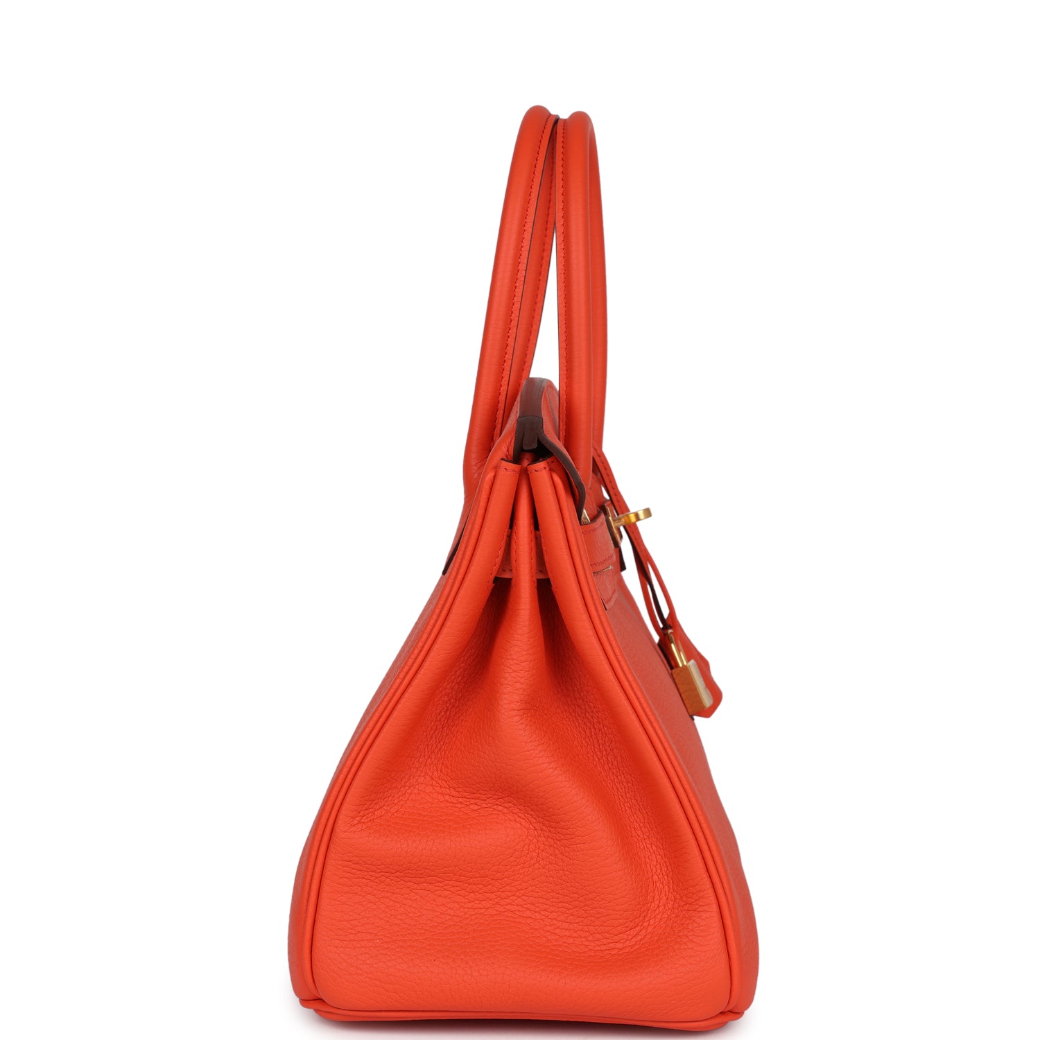 Hermes Birkin 30 Orange Poppy Clemence Gold Hardware