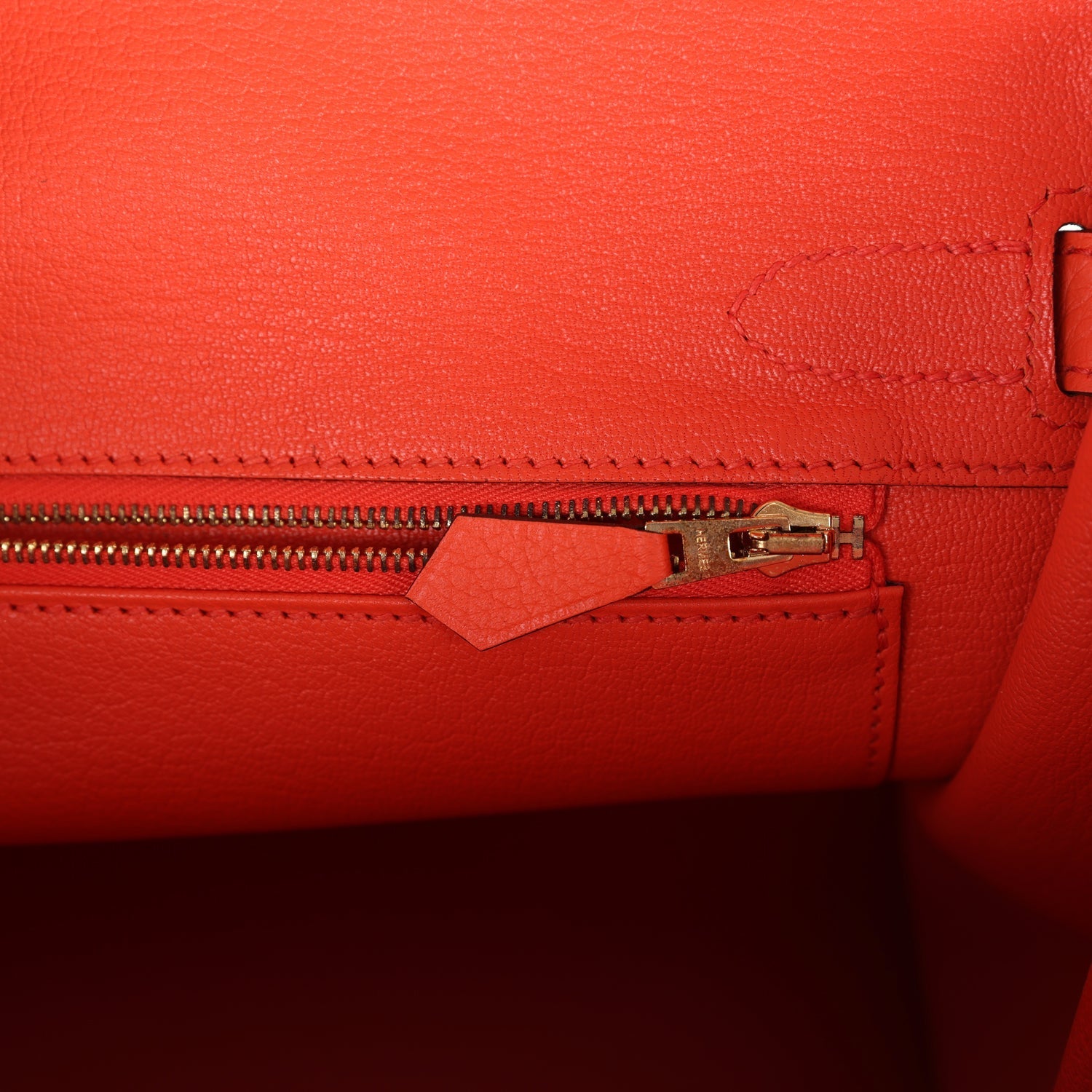 Hermes Birkin 30 Orange Poppy Clemence Gold Hardware