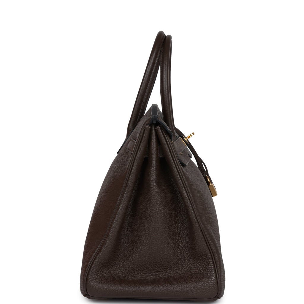 Hermes Birkin 35 Chocolate Togo Gold Hardware