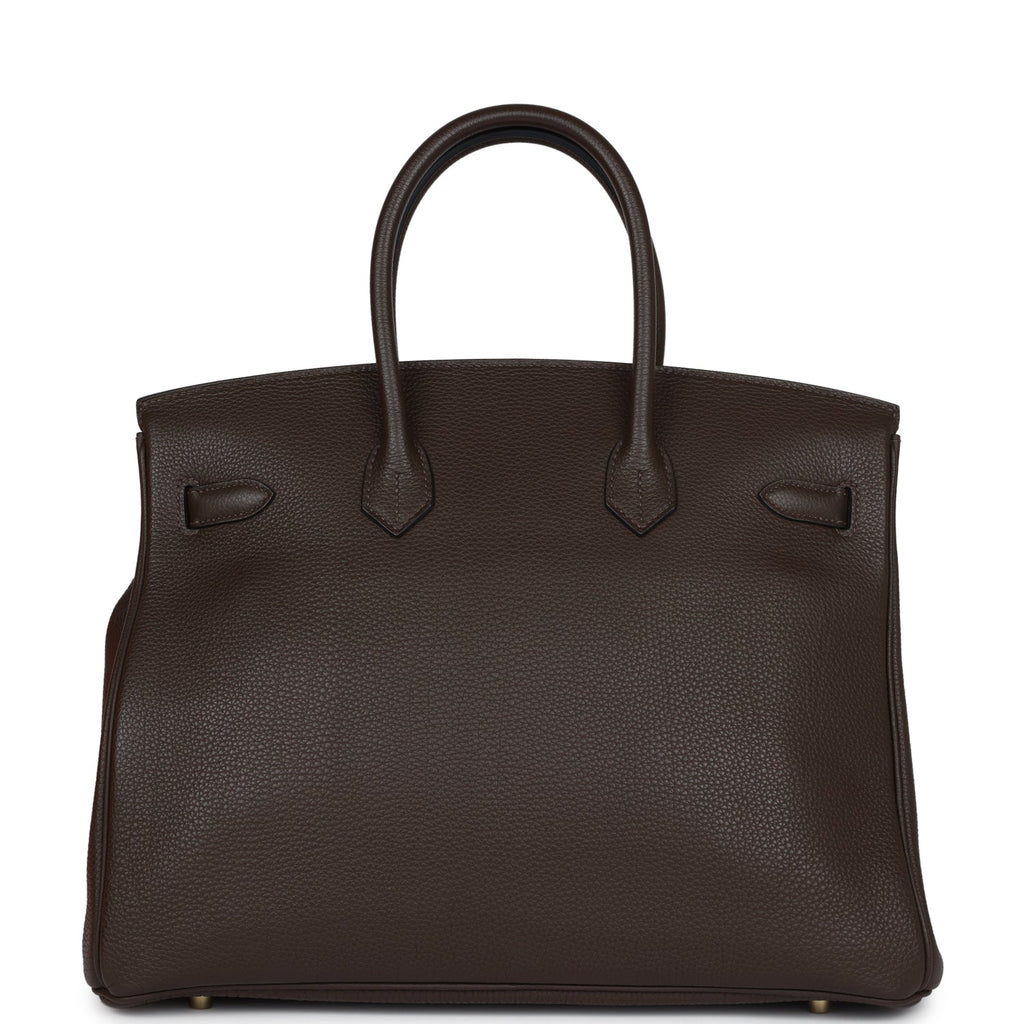 Hermes Birkin 35 Chocolate Togo Gold Hardware