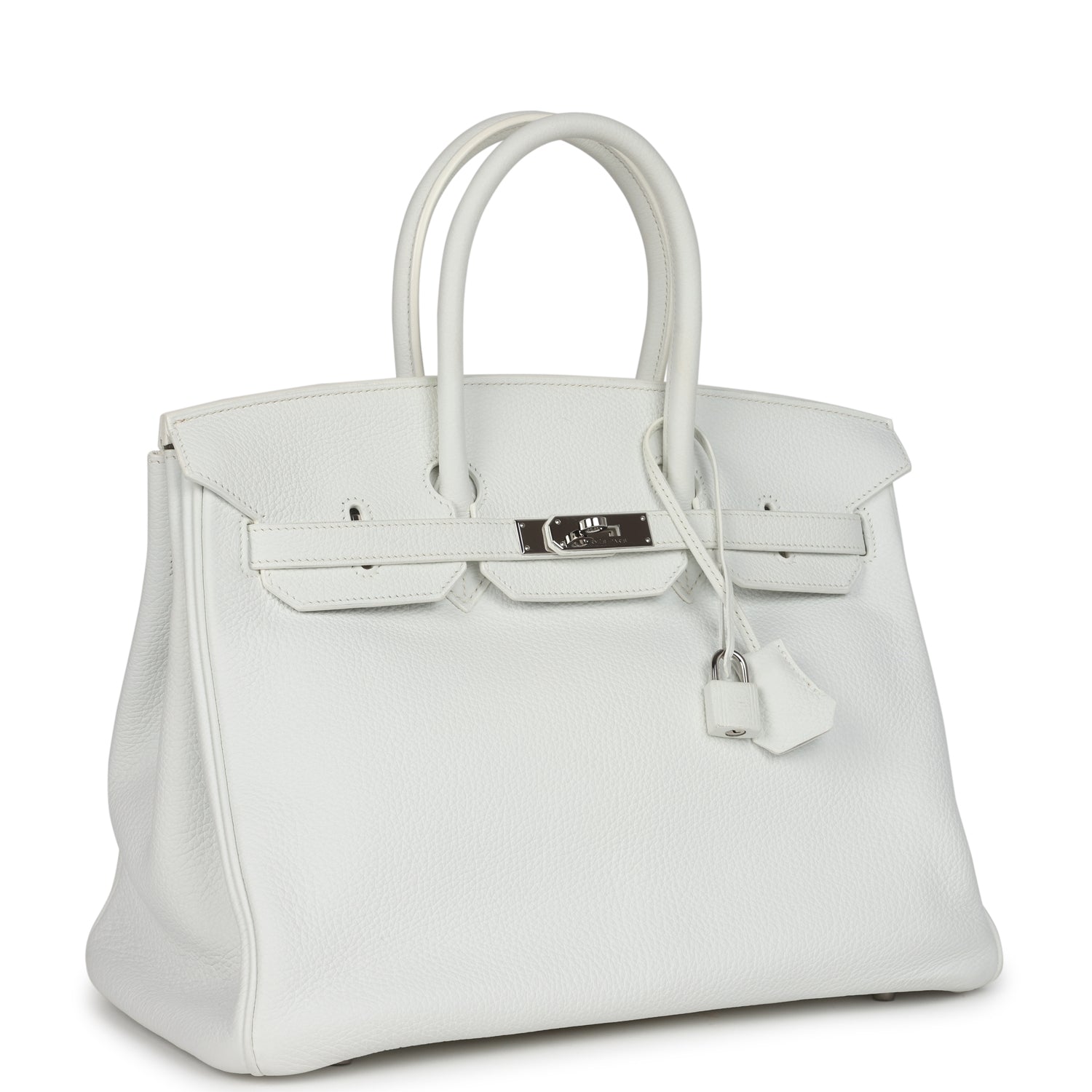 Hermes Birkin 35 White Clemence Palladium Hardware