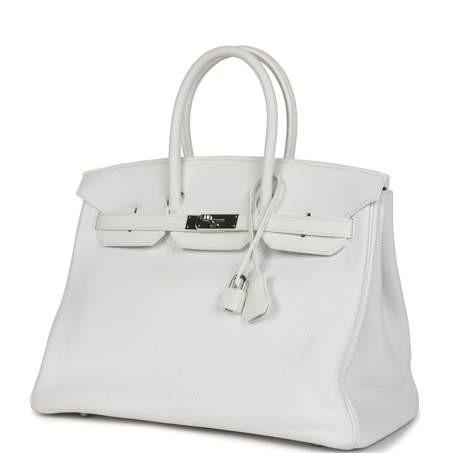 Hermes Birkin 35 White Clemence Palladium Hardware