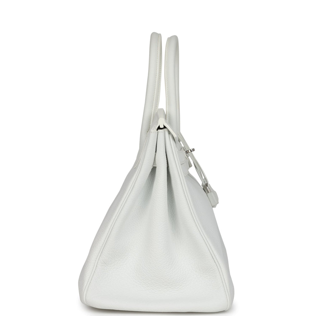 Hermes Birkin 35 White Clemence Palladium Hardware