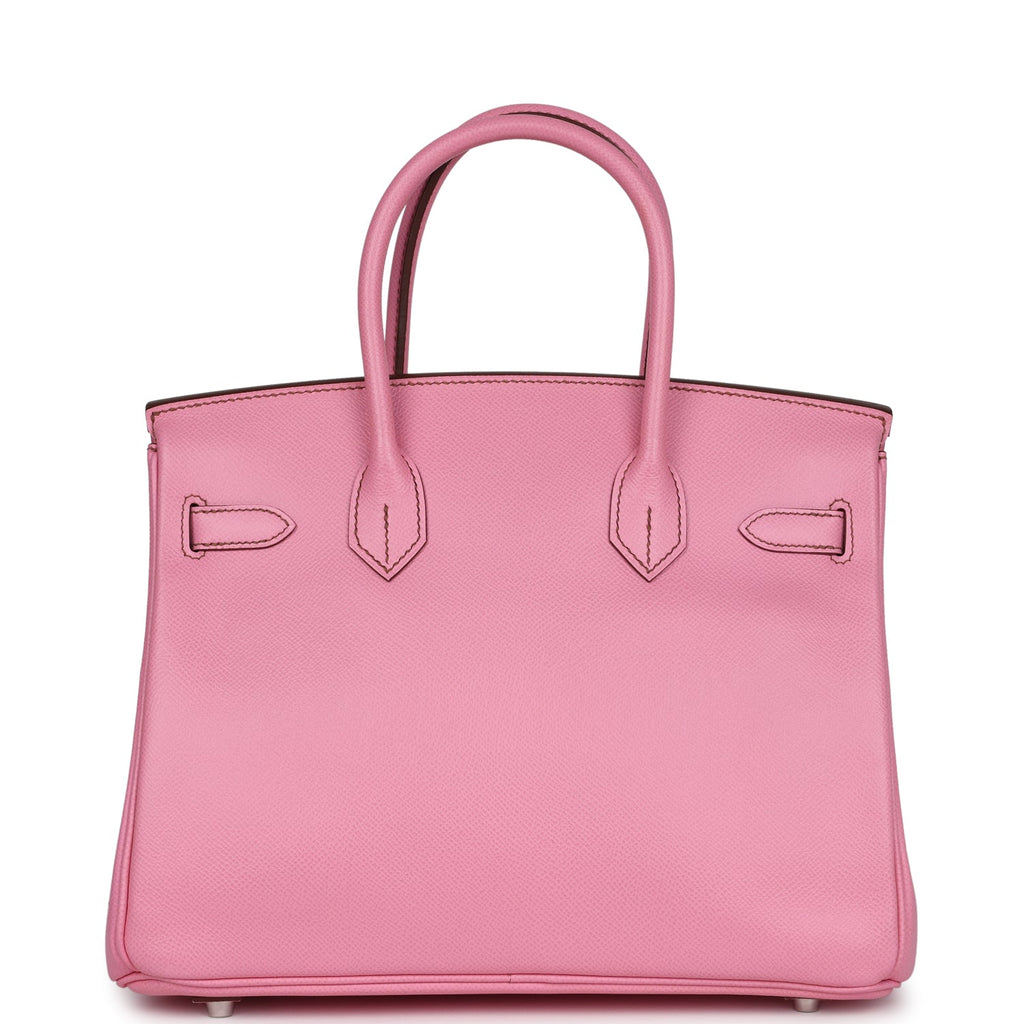 New Hermes Birkin 30 Bubblegum Epsom Palladium Hardware