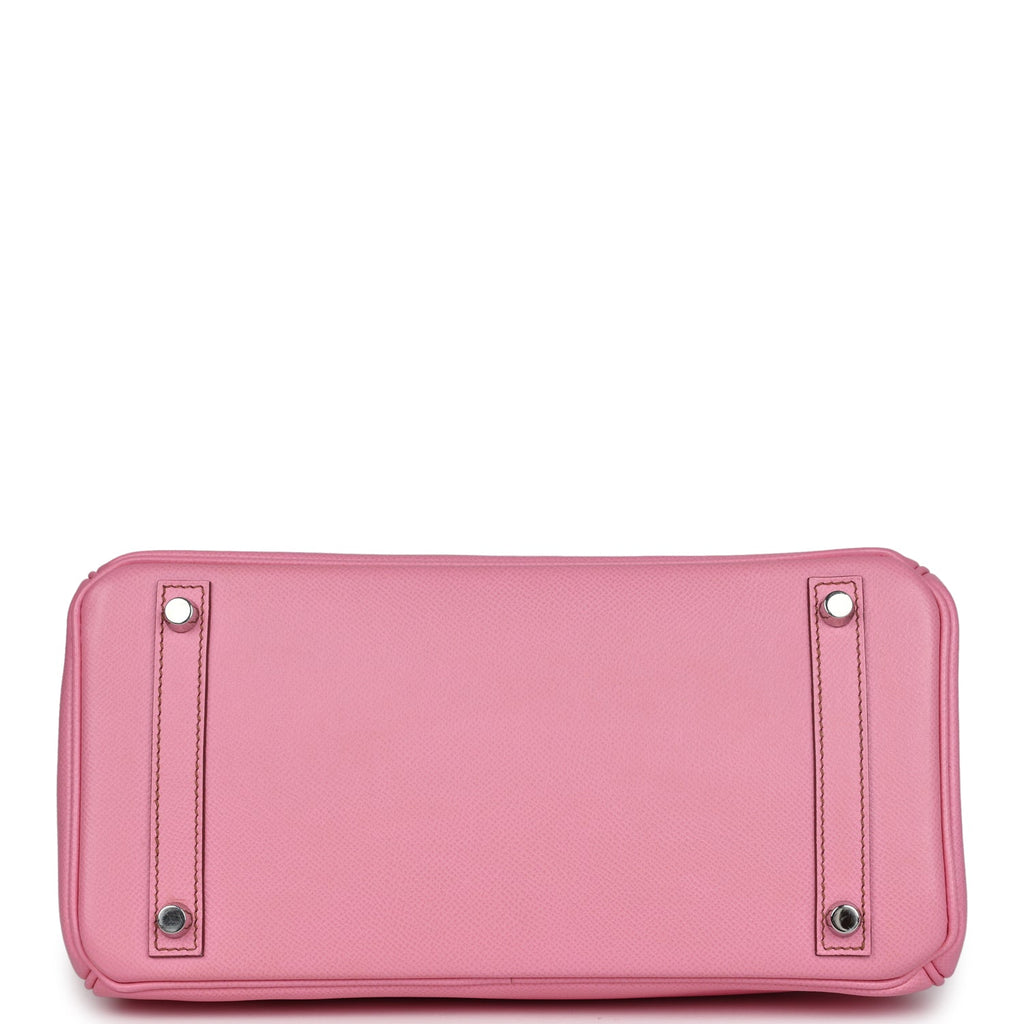New Hermes Birkin 30 Bubblegum Epsom Palladium Hardware