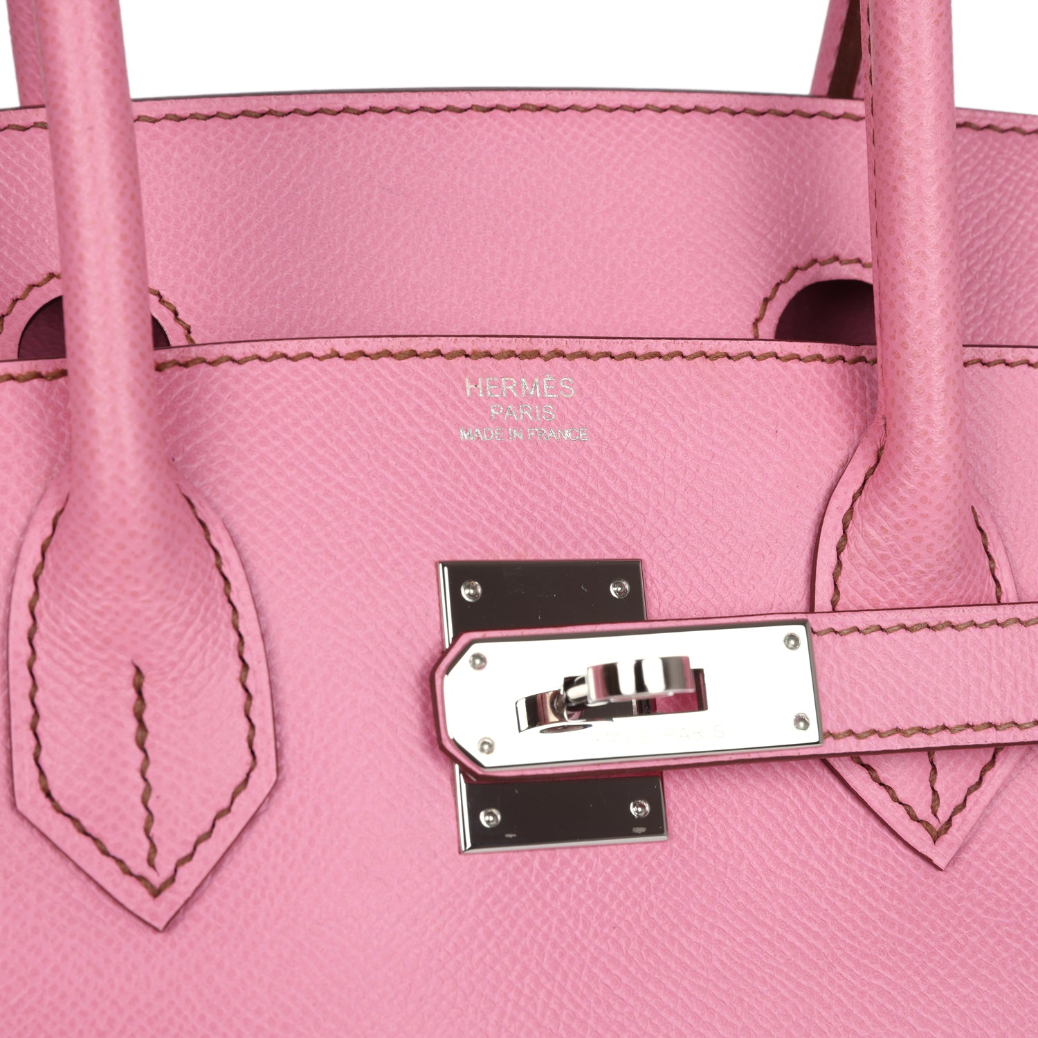 New Hermes Birkin 30 Bubblegum Epsom Palladium Hardware