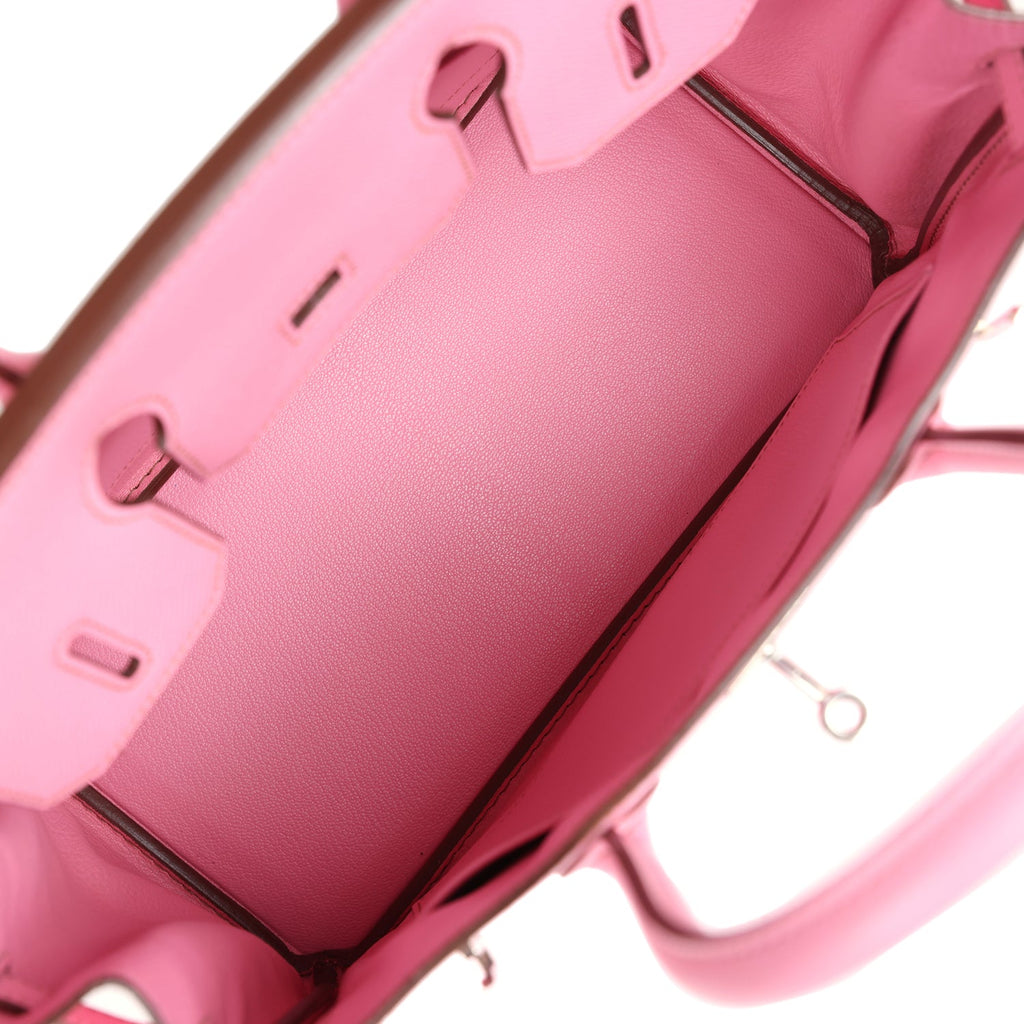 New Hermes Birkin 30 Bubblegum Epsom Palladium Hardware