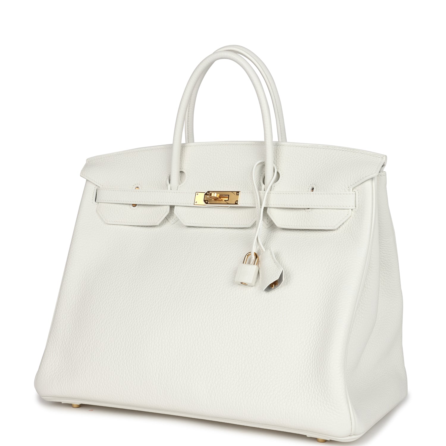 Hermes Special Order (HSS) Birkin 40 White Verso Clemence Gold Hardware