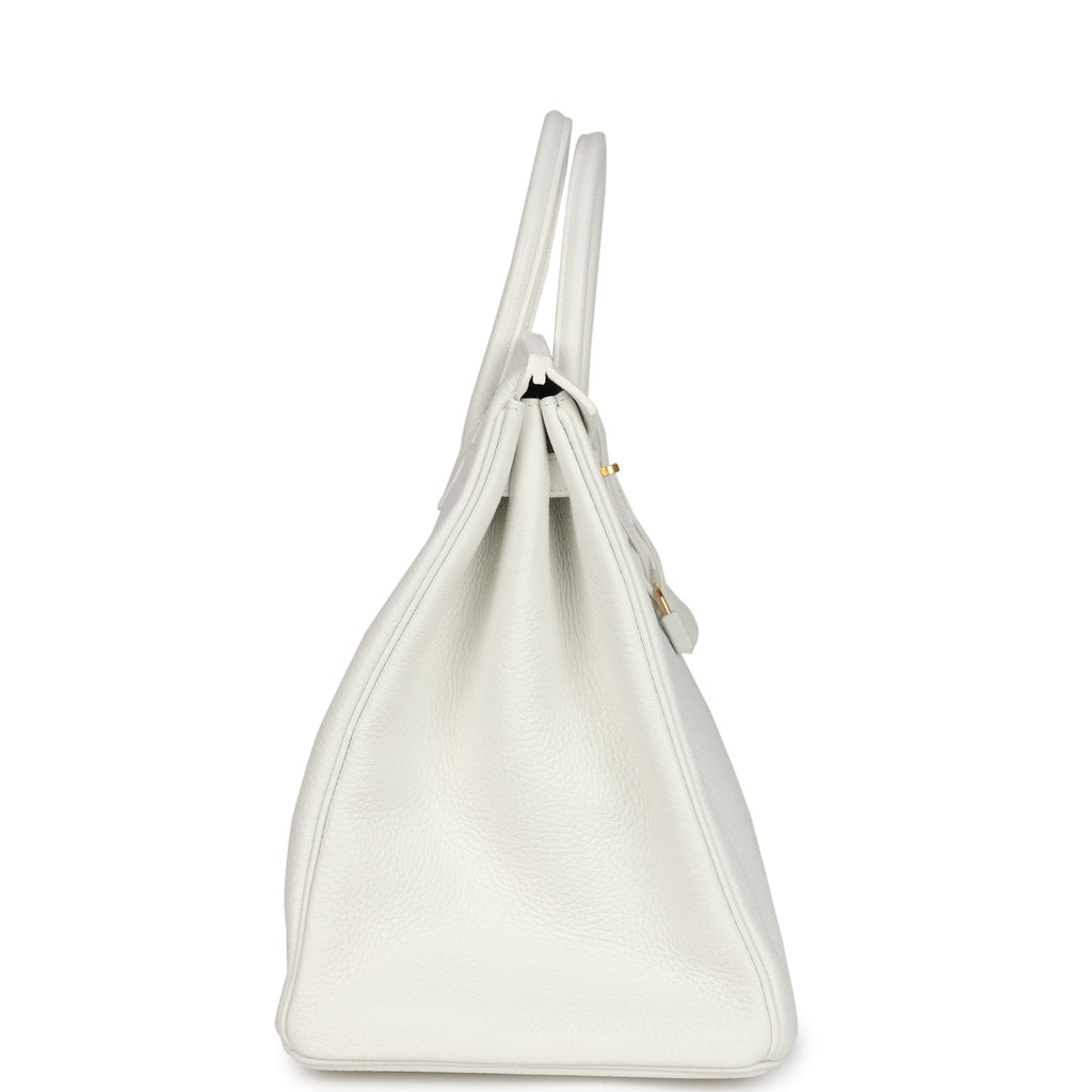 Hermes Special Order (HSS) Birkin 40 White Verso Clemence Gold Hardware
