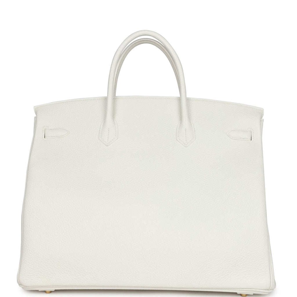 Hermes Special Order (HSS) Birkin 40 White Verso Clemence Gold Hardware