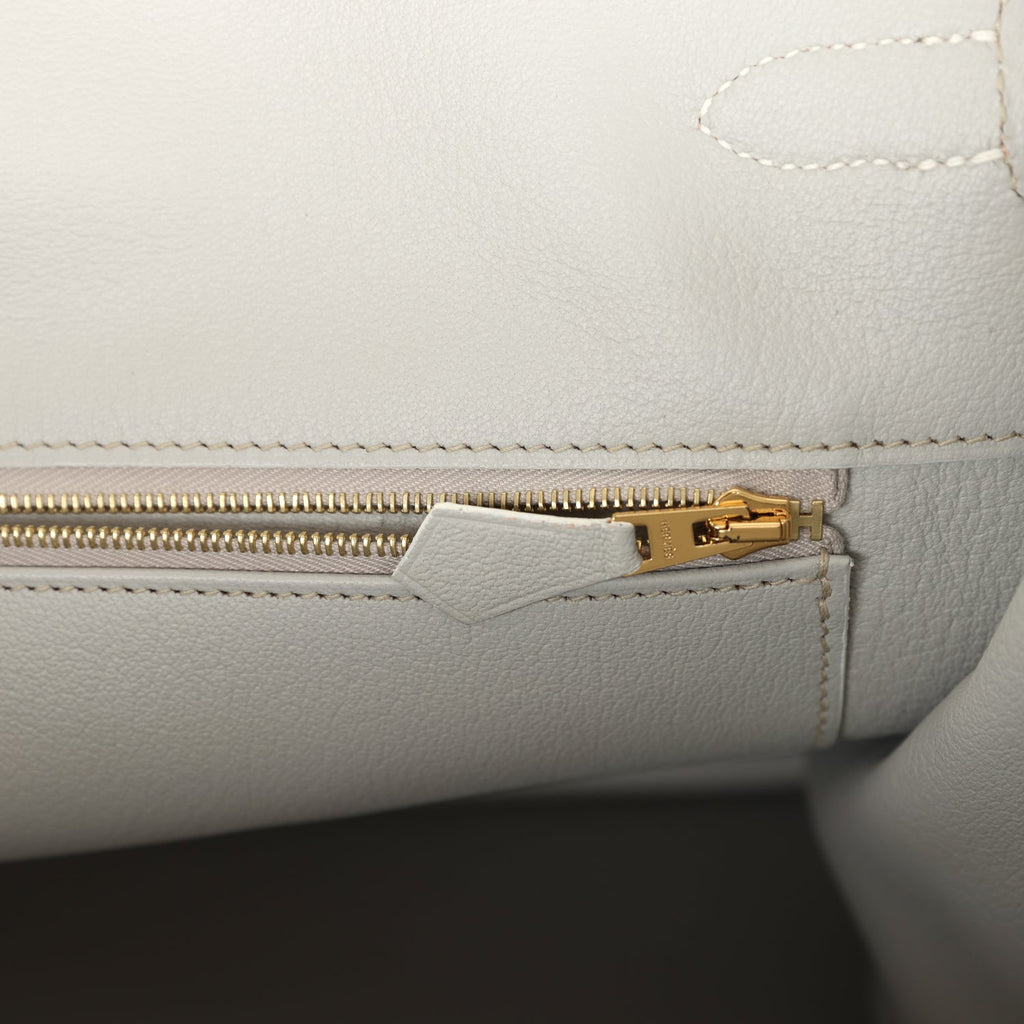 Hermes Special Order (HSS) Birkin 40 White Verso Clemence Gold Hardware