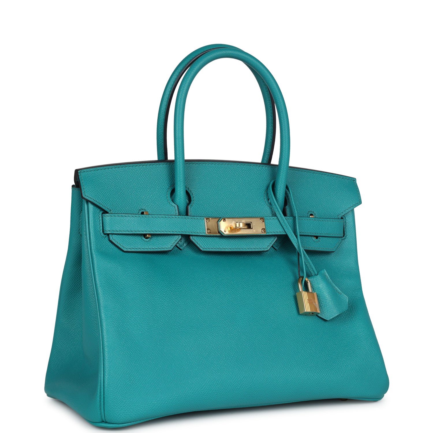 New Hermes Special Order (HSS) Birkin 30 Bleu Paon Epsom Gold Hardware