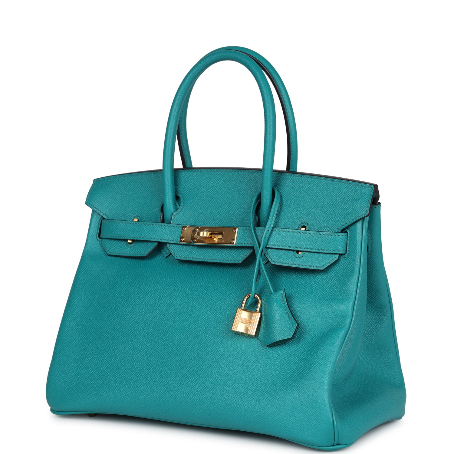 New Hermes Special Order (HSS) Birkin 30 Bleu Paon Epsom Gold Hardware
