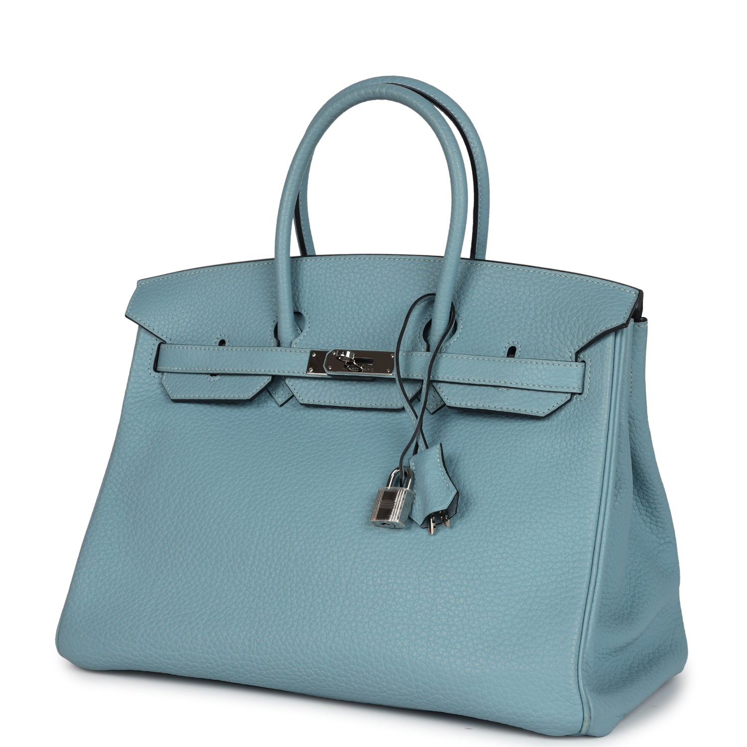 New Hermes Birkin 35 Ciel Togo Palladium Hardware