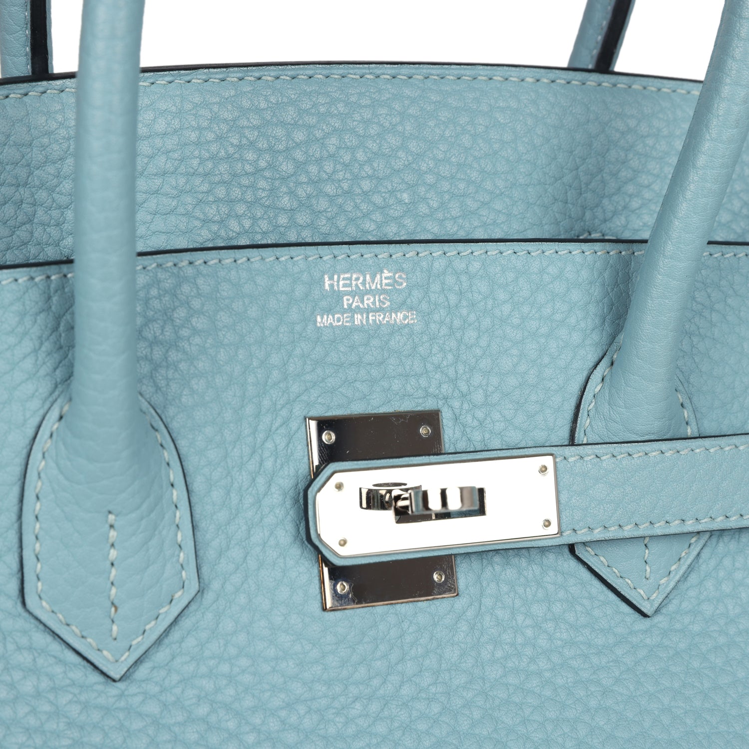 New Hermes Birkin 35 Ciel Togo Palladium Hardware