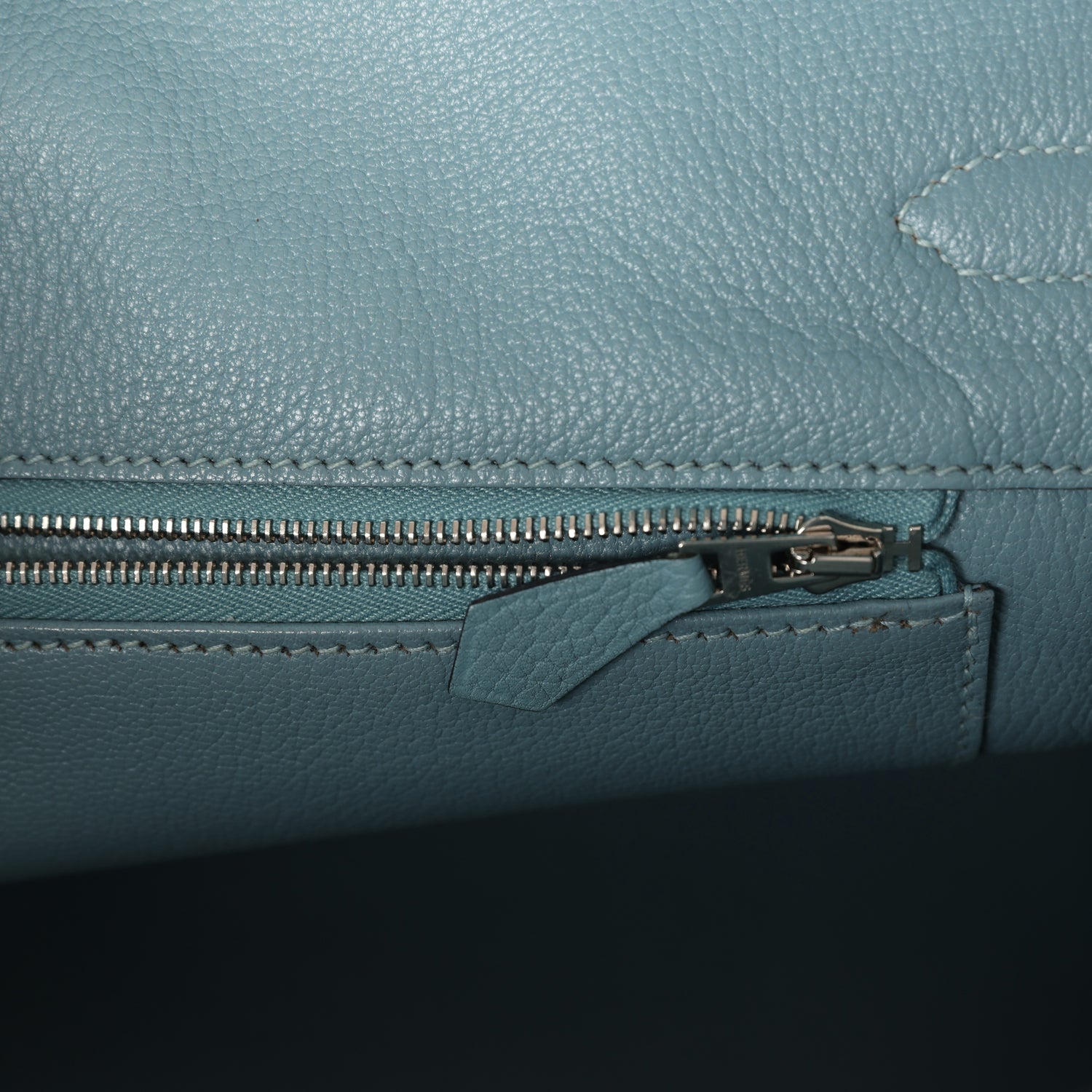 New Hermes Birkin 35 Ciel Togo Palladium Hardware