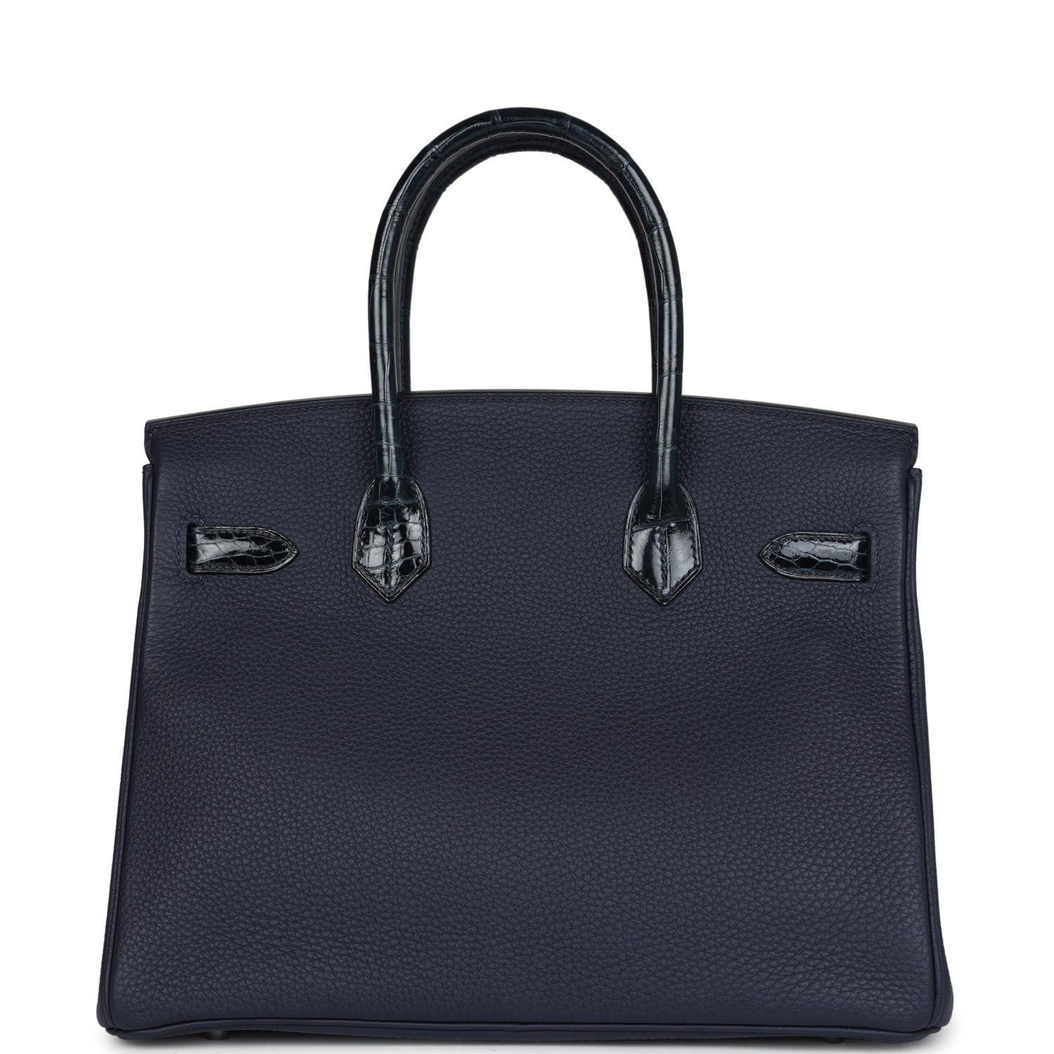 Hermes Birkin 30 Bleu Baltique Niloticus Crocodile and Bleu Nuit Togo Touch Palladium Hardware