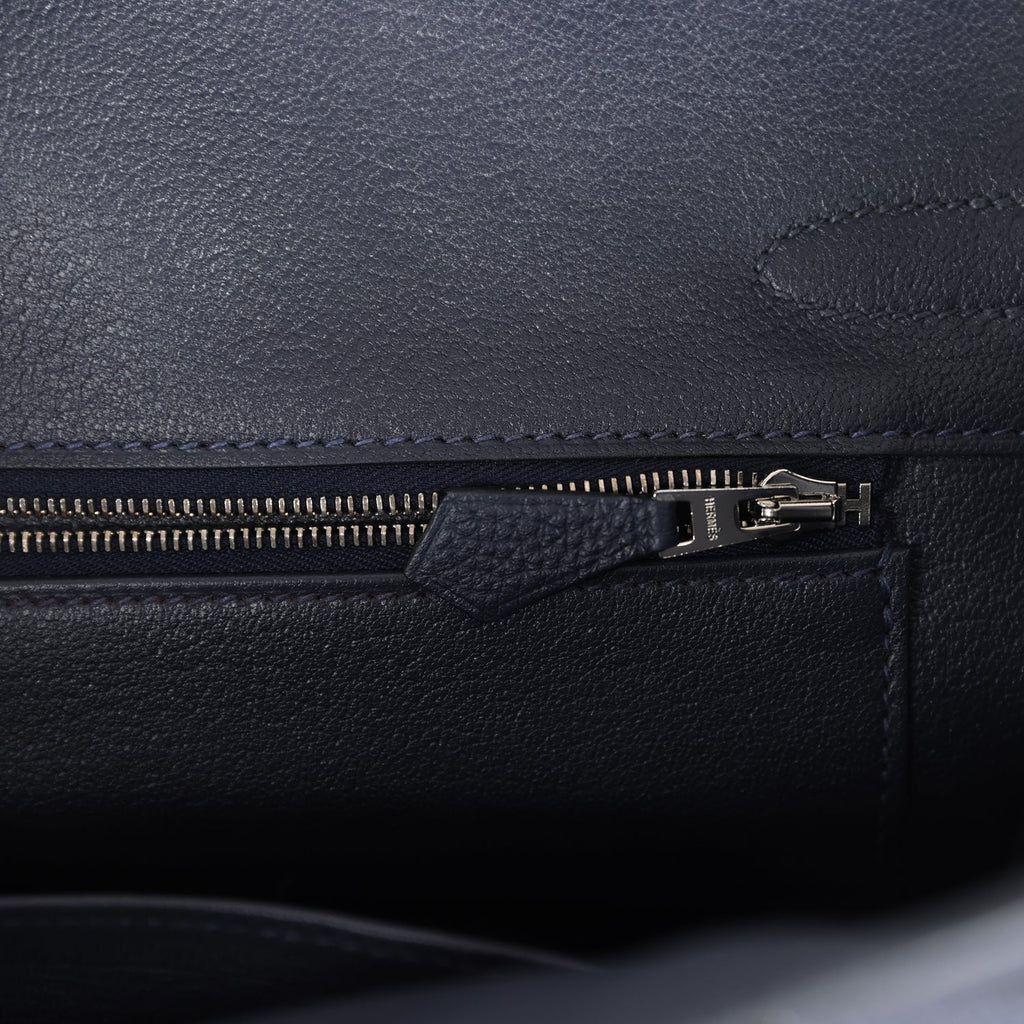 Hermes Birkin 30 Bleu Baltique Niloticus Crocodile and Bleu Nuit Togo Touch Palladium Hardware
