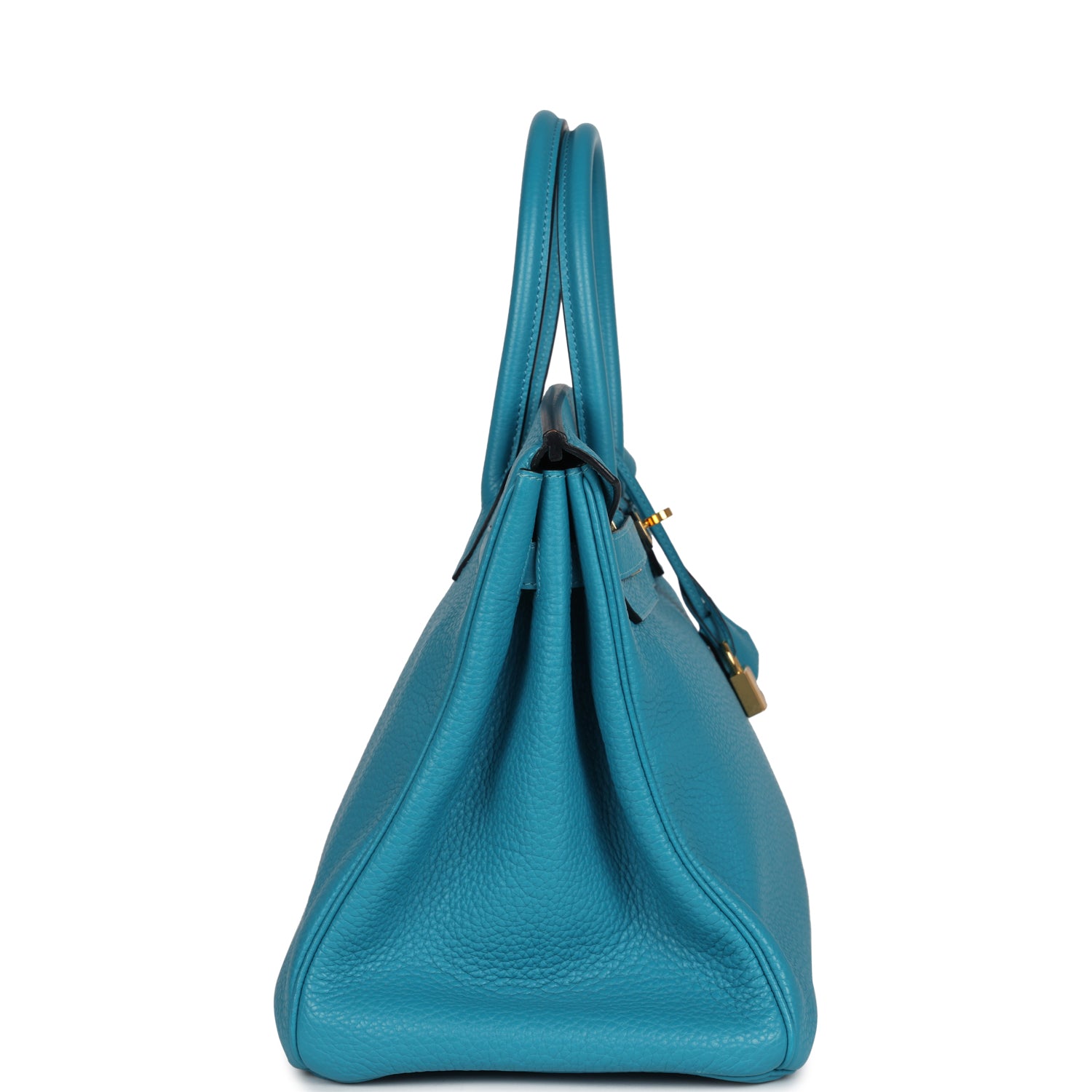 New Hermes Birkin 35 Bleu Izmir Clemence Gold Hardware