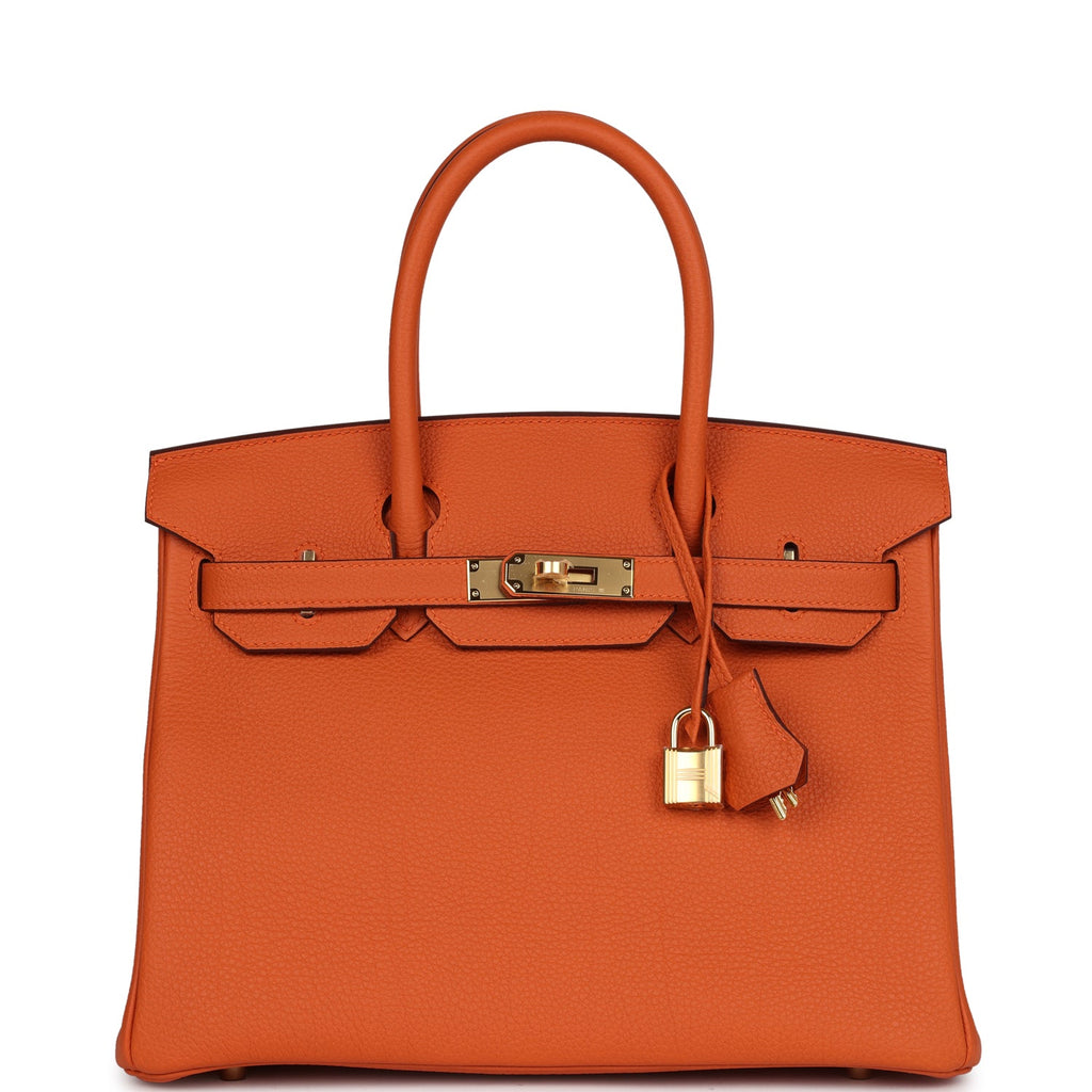 Hermes Birkin 30 Orange Togo Gold Hardware