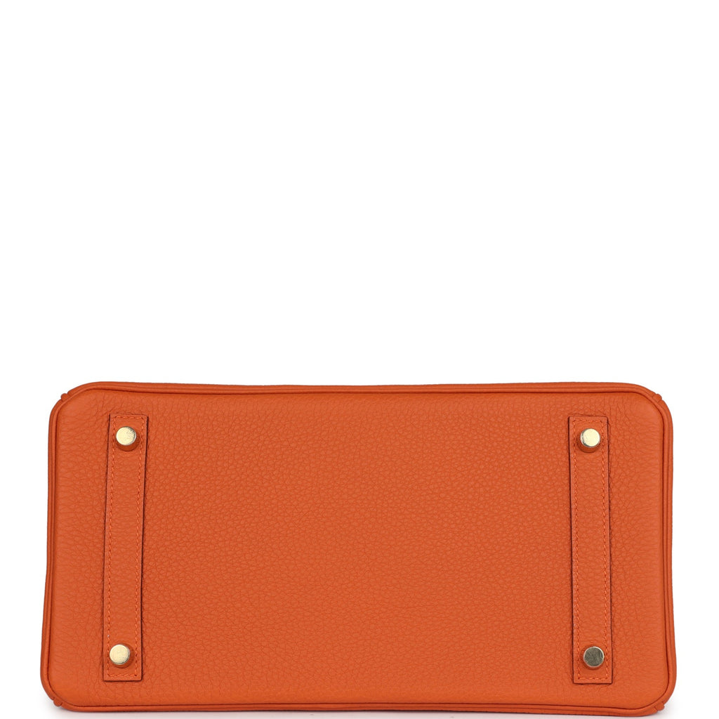 Hermes Birkin 30 Orange Togo Gold Hardware