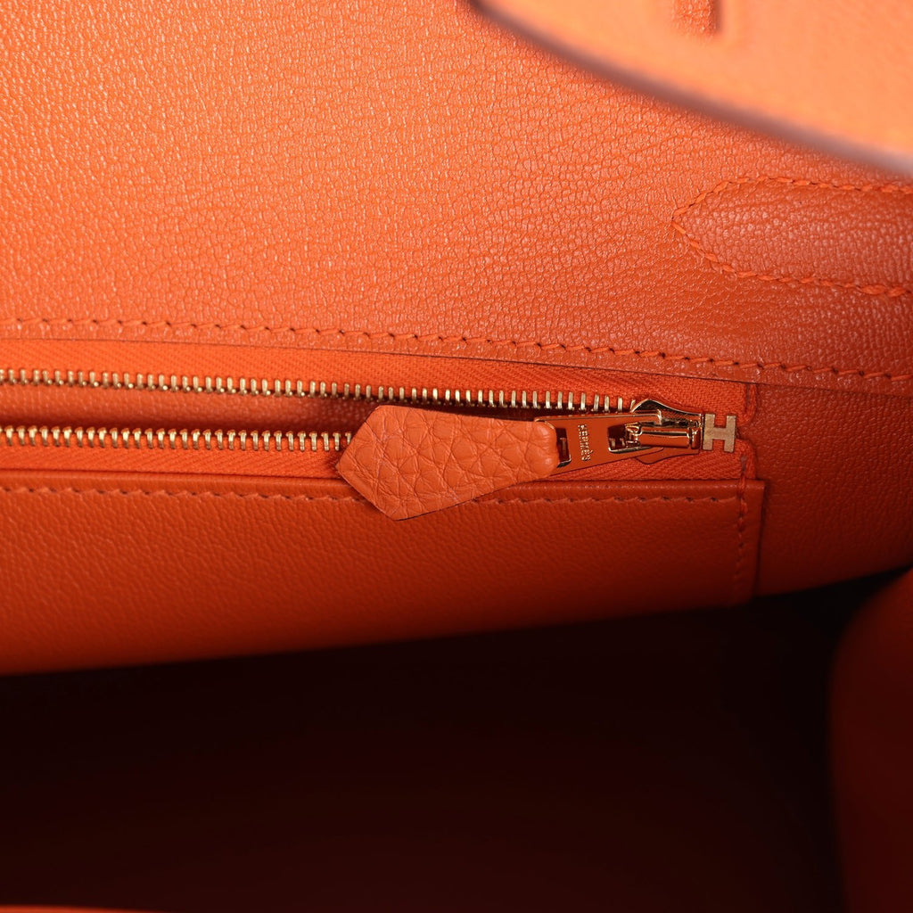 Hermes Birkin 30 Orange Togo Gold Hardware