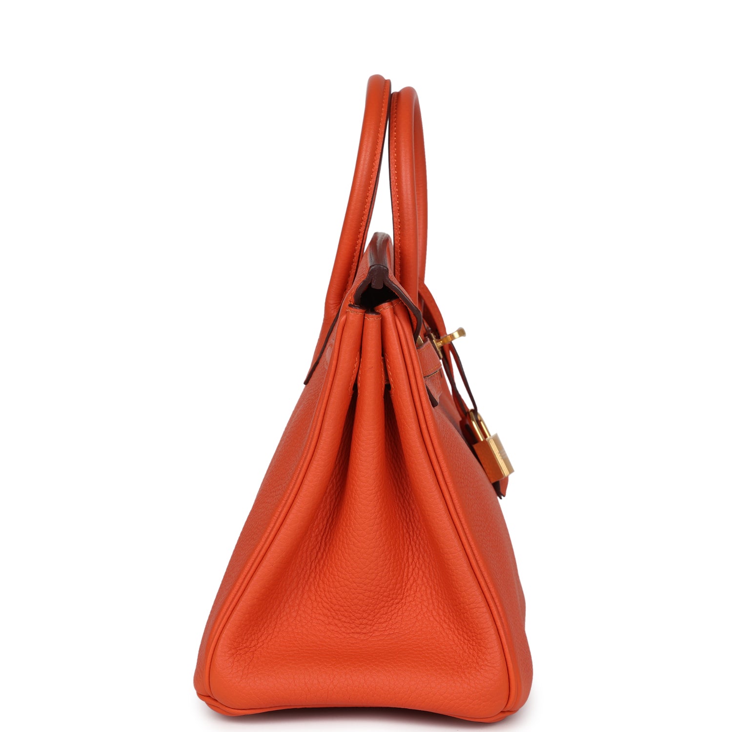 New Hermes Birkin 25 Feu Togo Gold Hardware