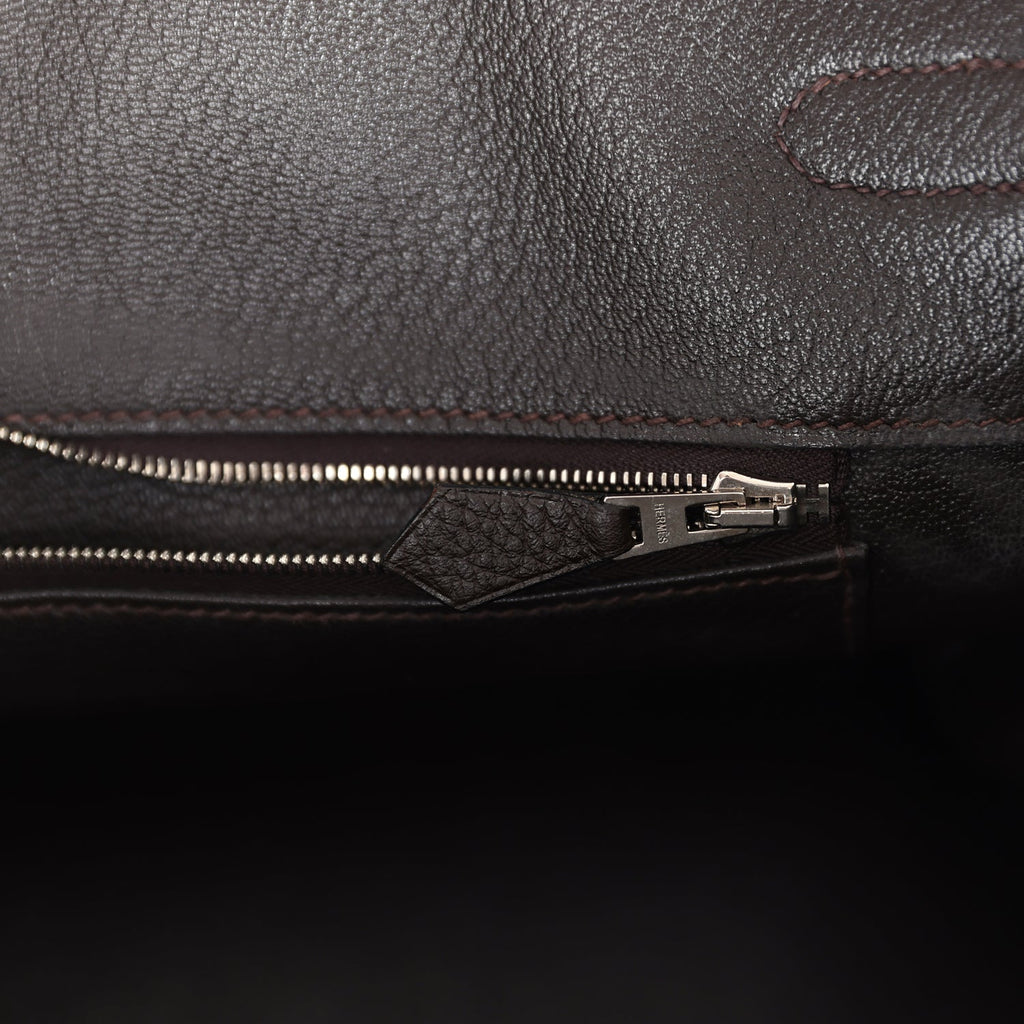 Hermes Birkin 35 Cafe Clemence Palladium Hardware