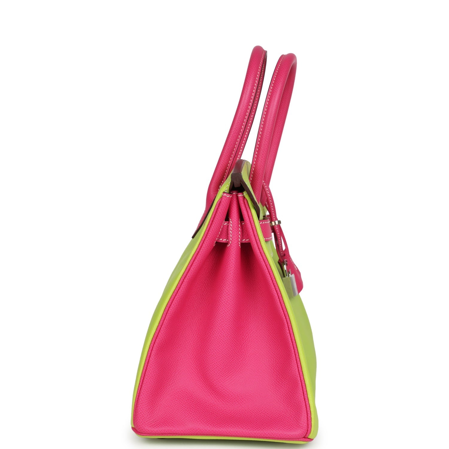 New Hermes Special Order (HSS) Birkin 30 Kiwi and Rose Tyrien Epsom Palladium Hardware