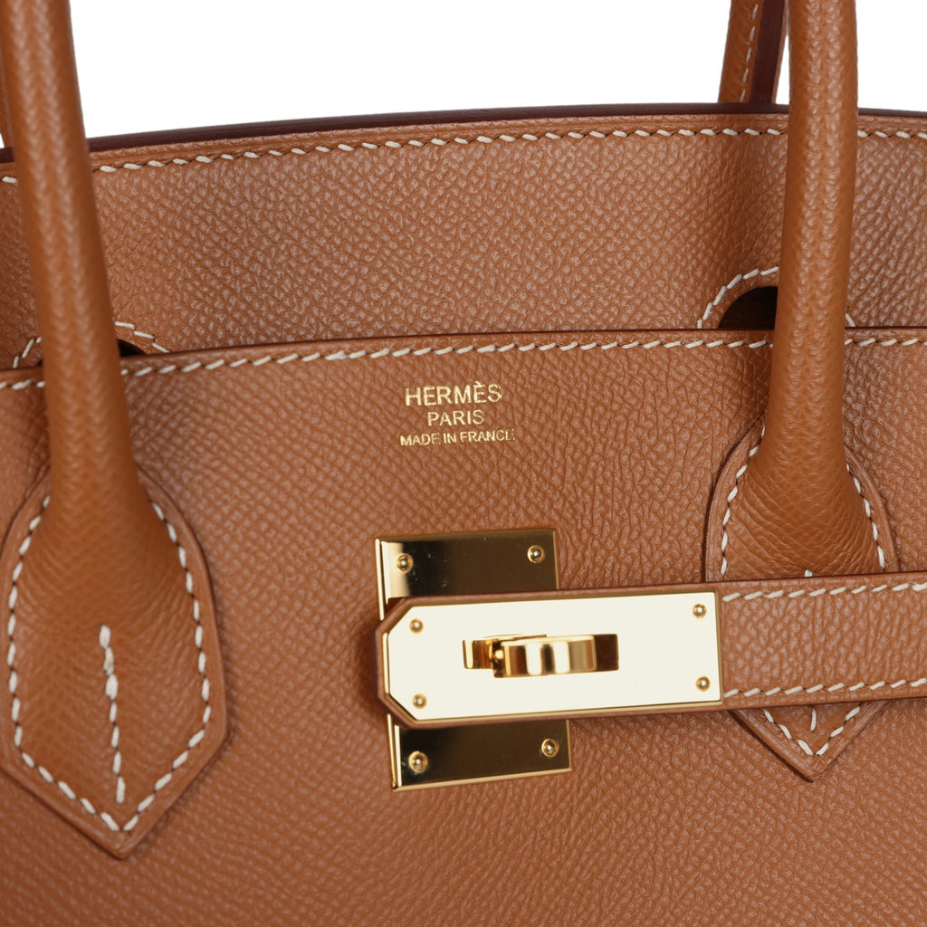 Hermes Birkin Sellier 30 Gold Epsom Gold Hardware