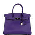 New Hermes Birkin 30 Crocus Epsom Palladium Hardware