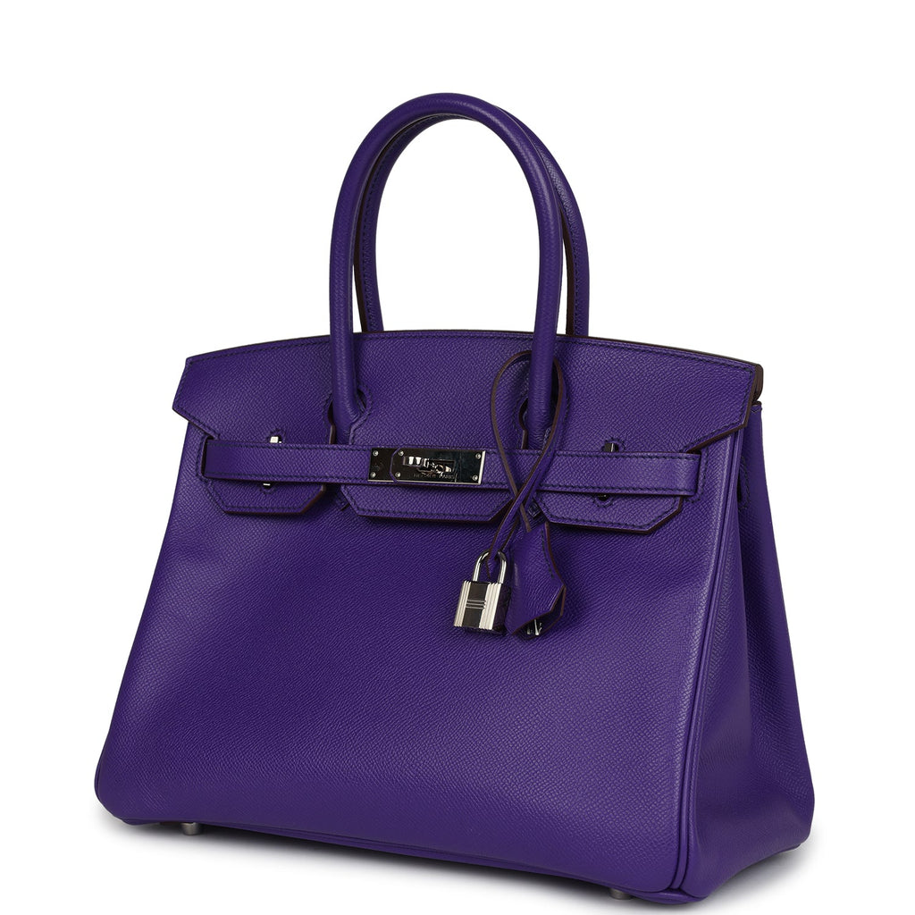 New Hermes Birkin 30 Crocus Epsom Palladium Hardware