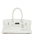 Hermes Shoulder Birkin 42 JPG White Clemence Palladium Hardware