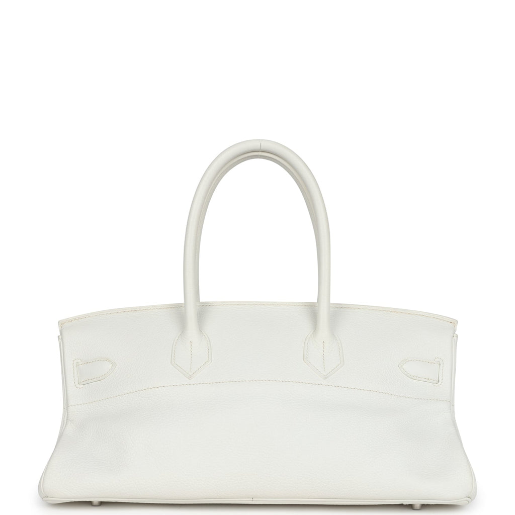 Hermes Shoulder Birkin 42 JPG White Clemence Palladium Hardware