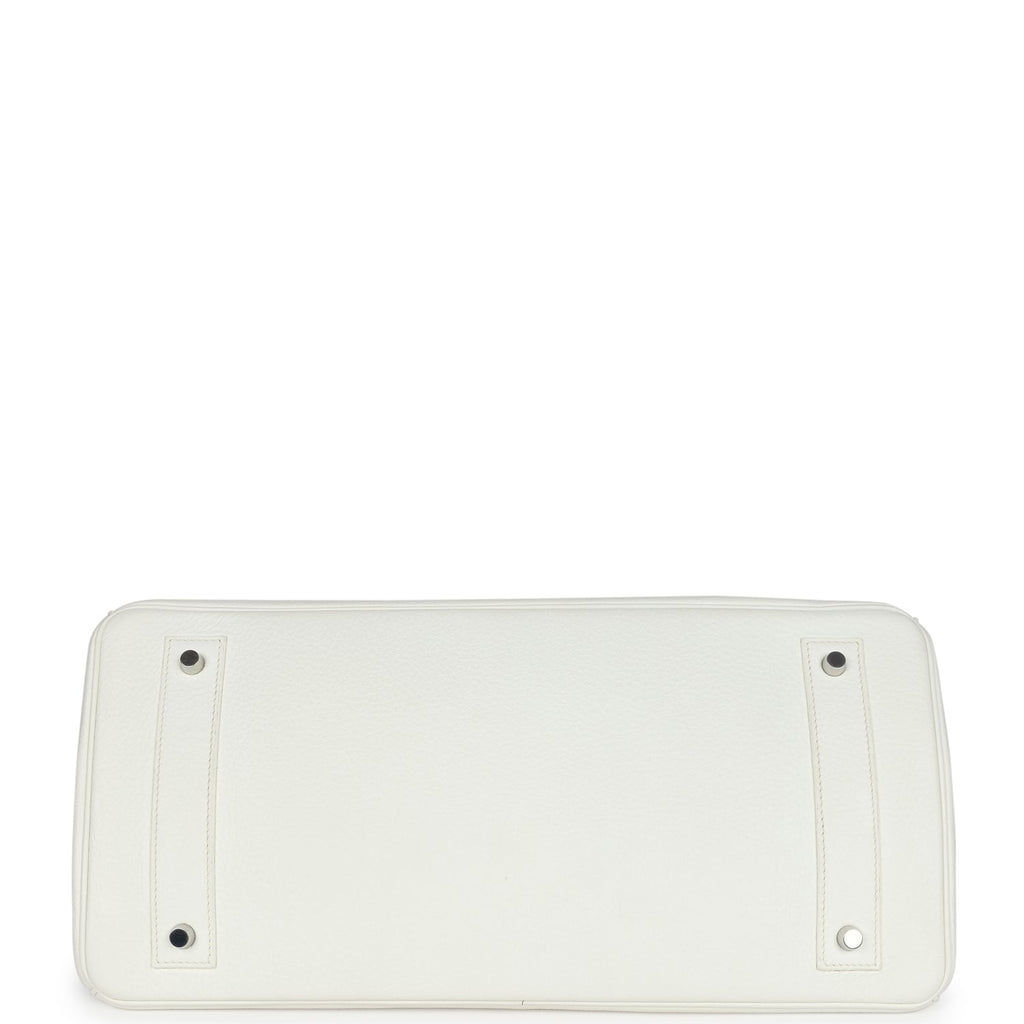 Hermes Shoulder Birkin 42 JPG White Clemence Palladium Hardware