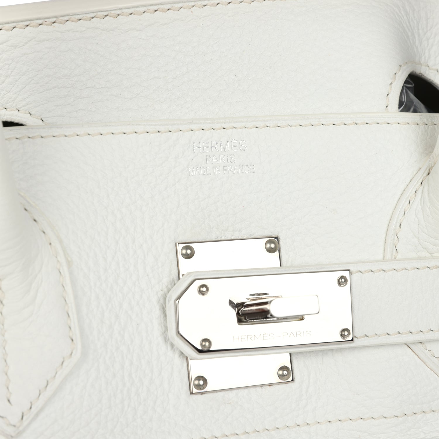 Hermes Shoulder Birkin 42 JPG White Clemence Palladium Hardware
